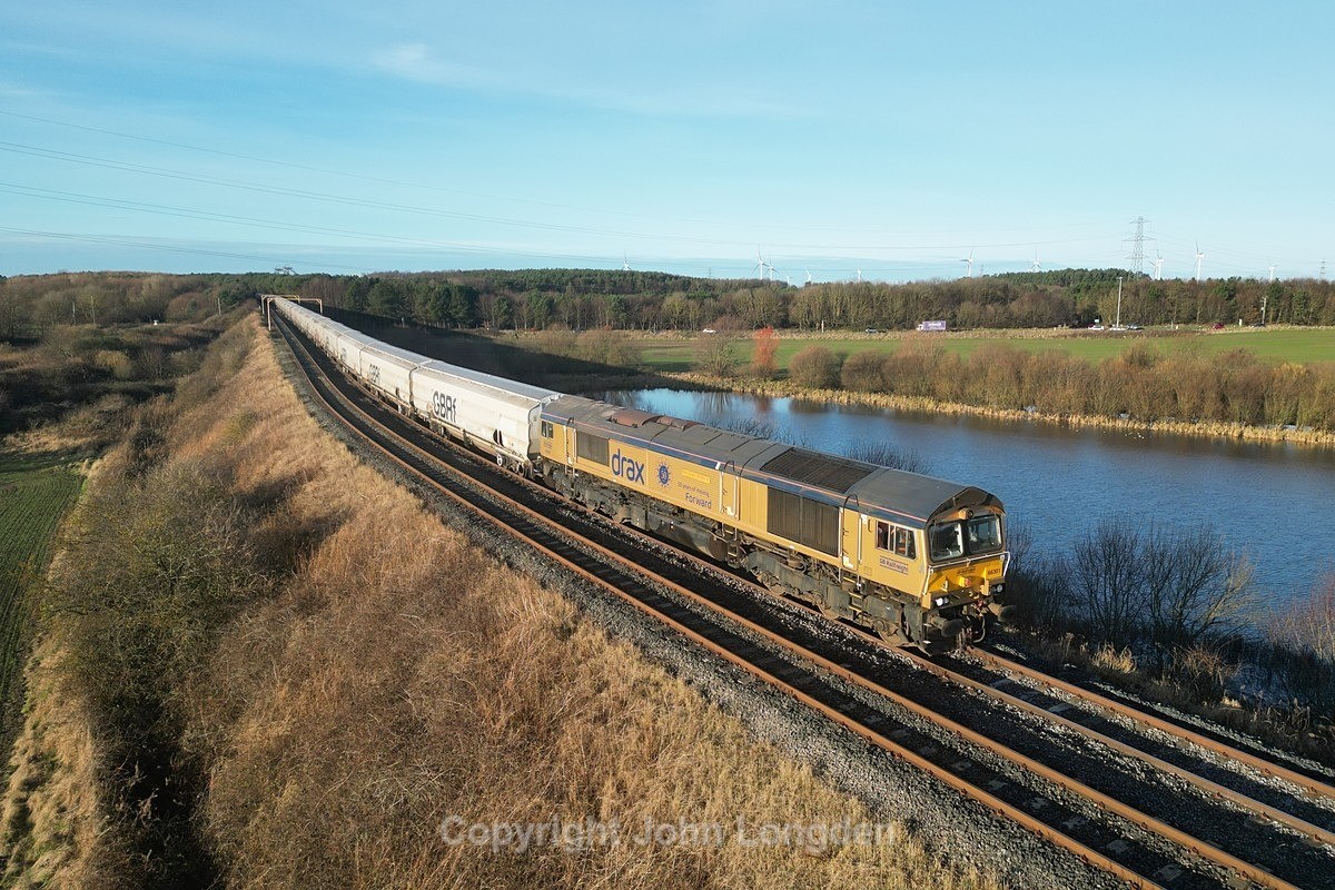 JL - 14.12.24 66301 6N86 Tyne Dock CT - Lynemouth, Woodhorn - Latest shots