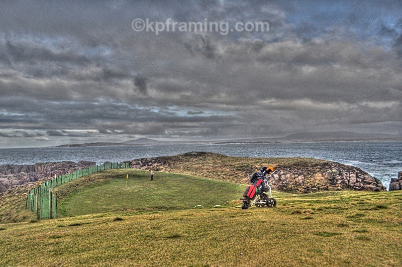 5 th hole cruit looking towards Inishfree and Gola islands - pictures of cruit island golf course caves beaches and owey&Arranmore Island)