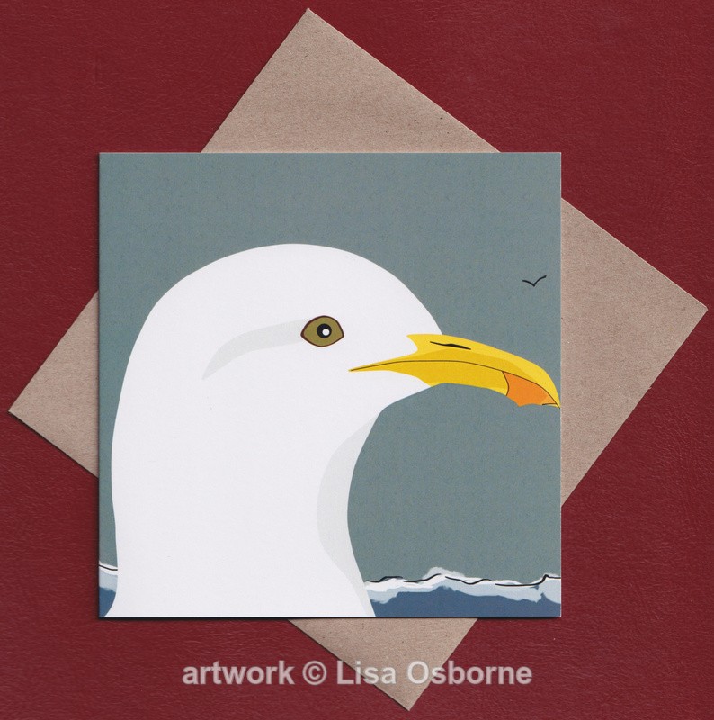 Gull greetings card - Cards