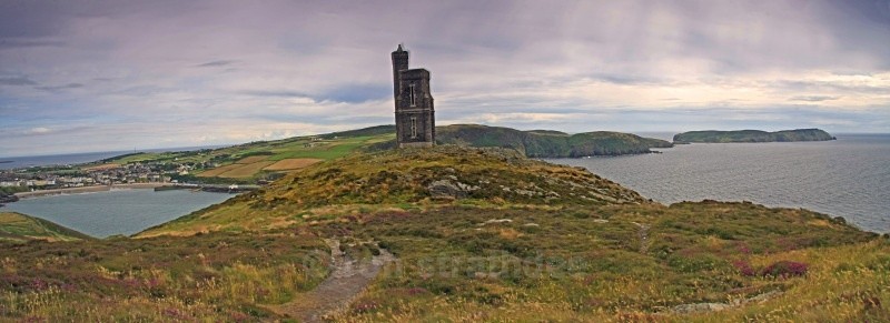 Milners Tower on Bradda Head - Panorama of Man