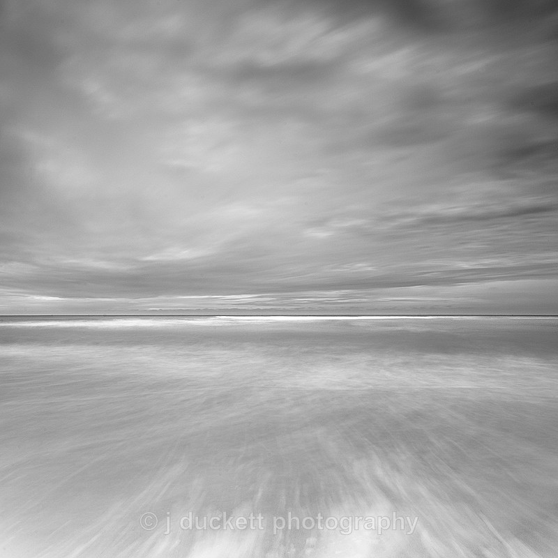 Black and white Norfolk Coast landscape photography of Cromer Beach