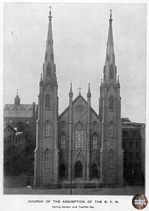 historical photographs of the church of the assumption, philadelphia pennsylvania - presented by matthew christopher murray of abandoned america