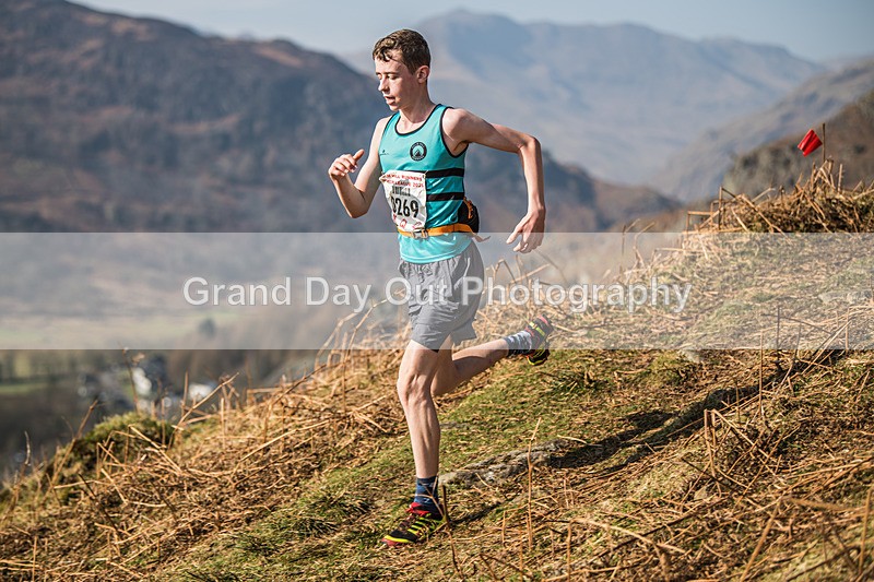 Elterwater-371 - Kendal Winter League Elterwater Under 15/17 Fell Races Sunday 9th March 2025