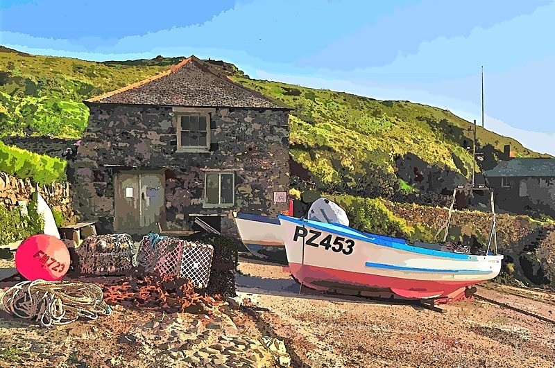 Fishing Boats and Lobster Pots at Mullion Cove