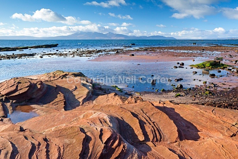 Isle of Arran from Seamill, North Ayrshire - Landscape format