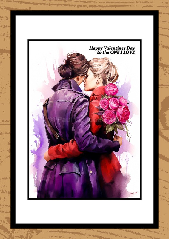 St Valentine's Day Watercolour Paintings - Timeless Romance by Artist Paul Duddell