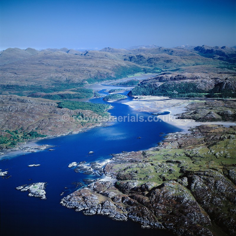 aerial pictures of Scotland west coast sea lochs of Loch Moidart