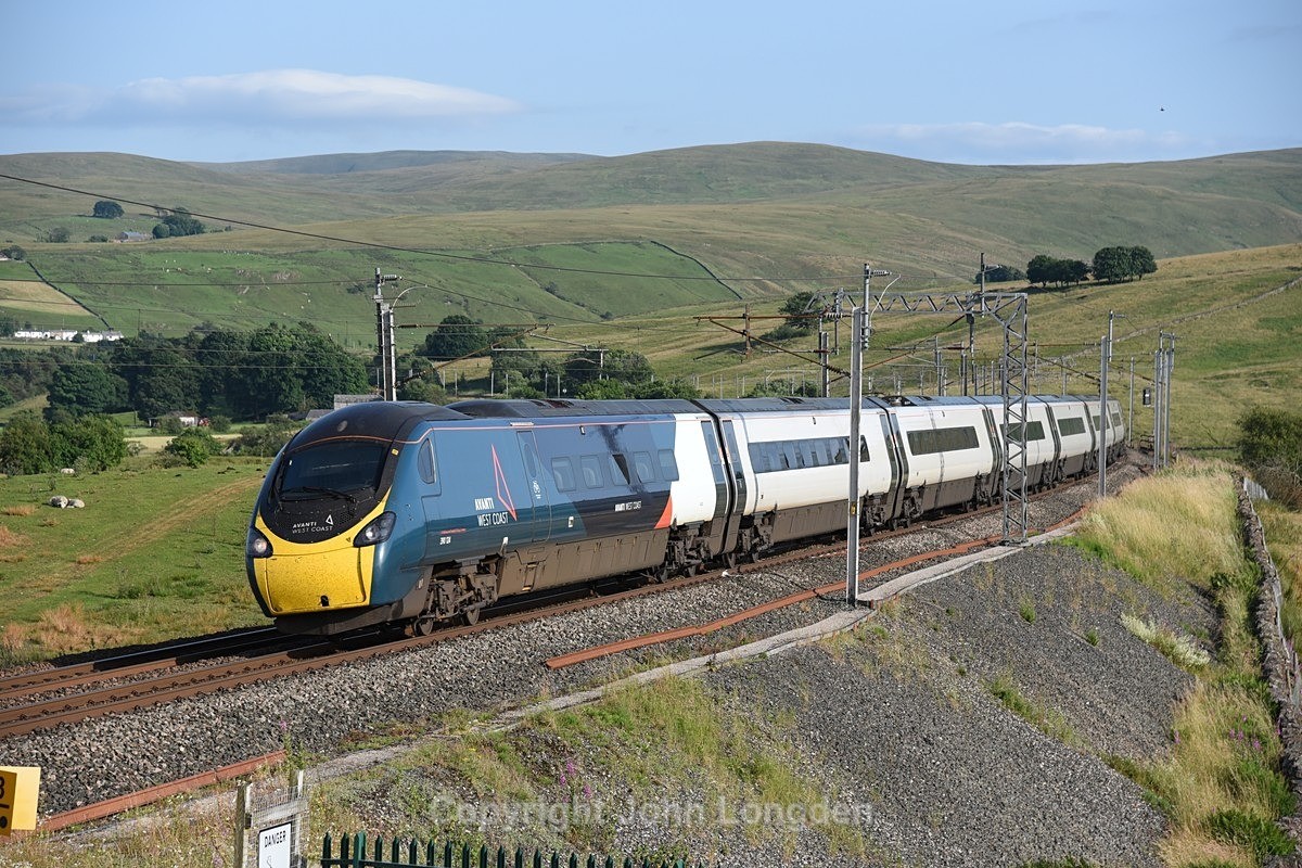 JL - 18.7.21 390124  9S80 Euston - Edinburgh, Greenholme - West Coast Main Line (north to south)