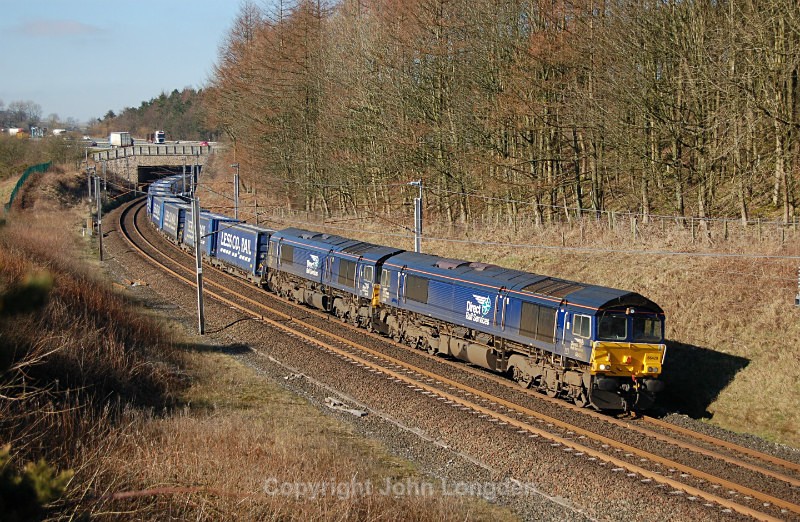 JL - 17.3.16 66429 66430 4S43 Daventry - Mossend, Beckfoot - West Coast Main Line (north to south)