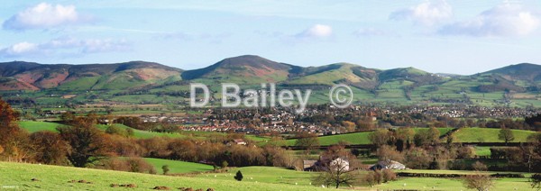 Panoramic landscape photo in the Vale of Clwyd