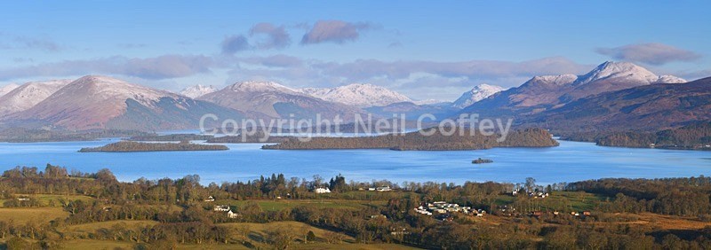Loch Lomond from Duncryne Hill, Dumbartonshire - Panoramic format