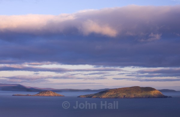 view from bolus head towards west cork at evening