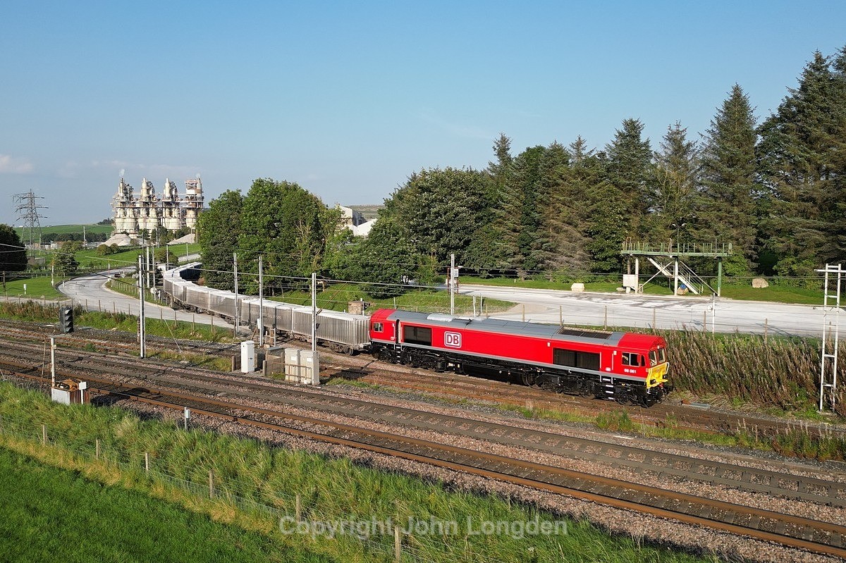 JL - 8.9.23 66061 6V71 Hardendale - Margam, Hardeardendale Quarry - West Coast Main Line (north to south)