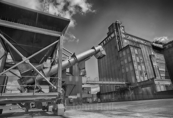 Fine Art Monochrome Of The Docks At Cork, Ireland 1.