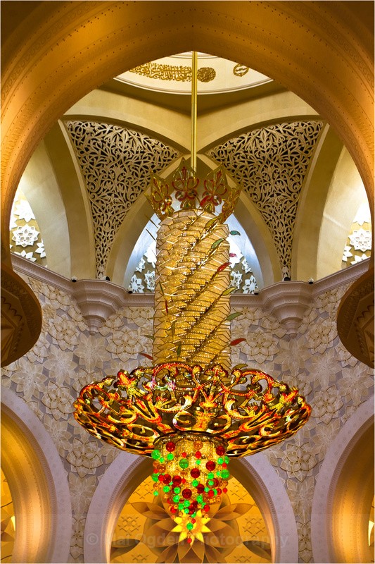 Gold Coloured Chandelier - Interiors (HDR)