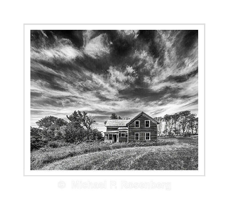 Farm House and Hay Field - HOME ON THE PRARIE