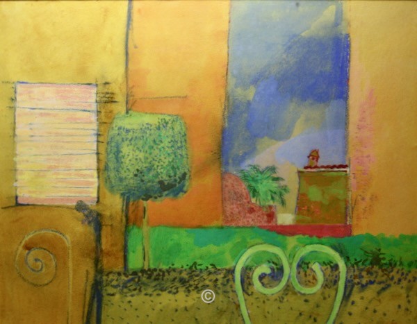 Wall in Firenze. 1973. - David Pettigrew D.A. Paintings 1970 to 2025.