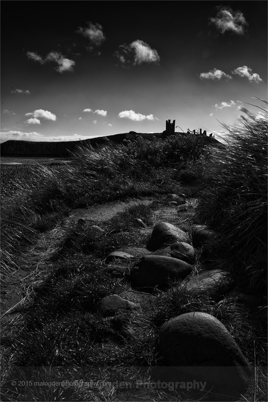 Dunstanburgh Castle - Black & White/Monochrome