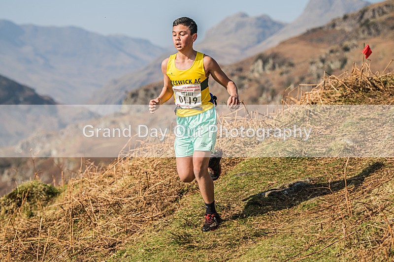 Elterwater-312 - Kendal Winter League Elterwater Under 15/17 Fell Races Sunday 9th March 2025