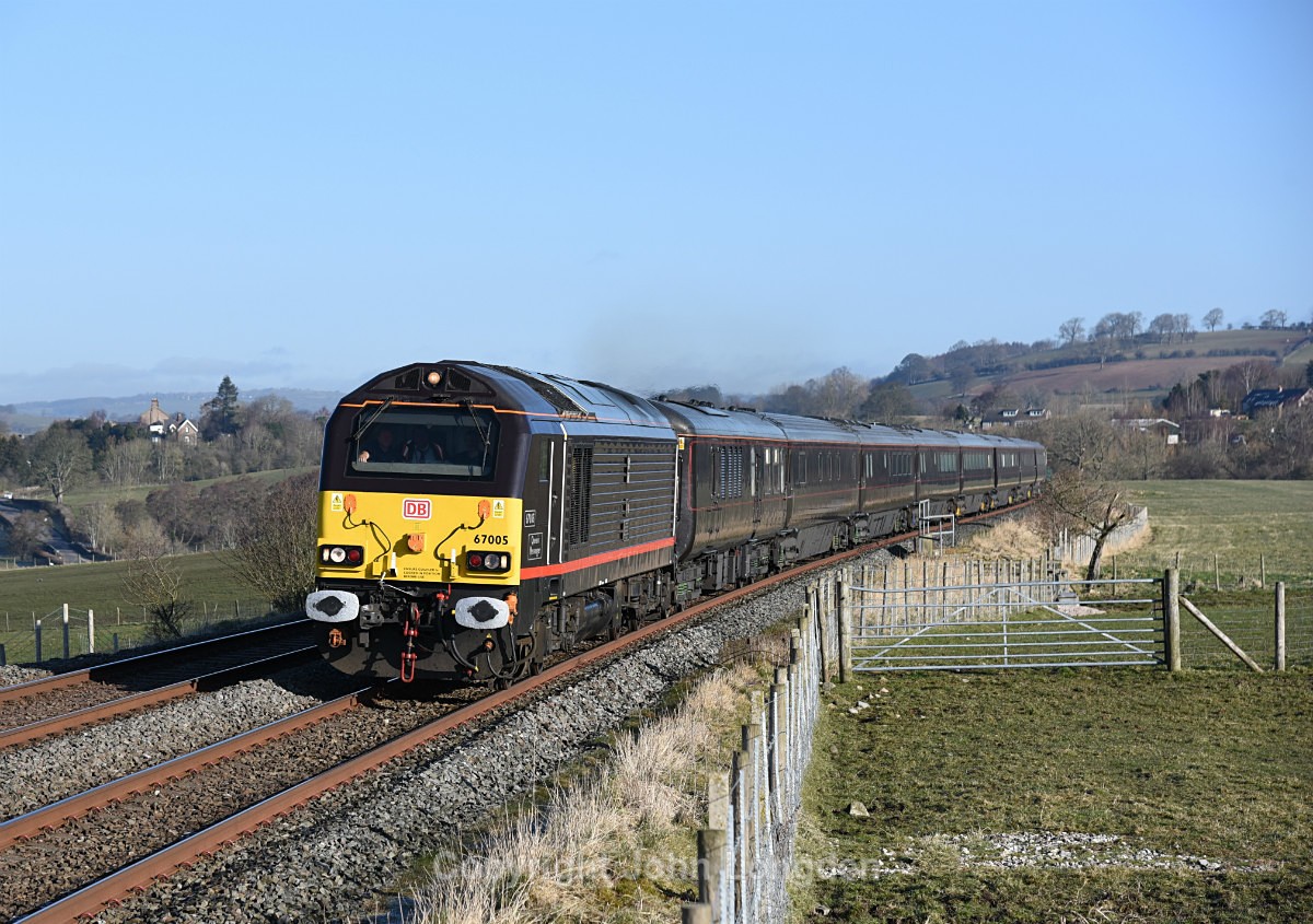 JL - 26.3.18 67005 & 67006 Prince Charles's Royal Train, Langwathby - Langwathby