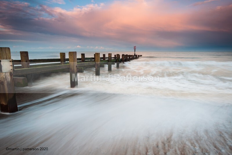 Gorleston Beach Autumn Breaking Waves - 2020