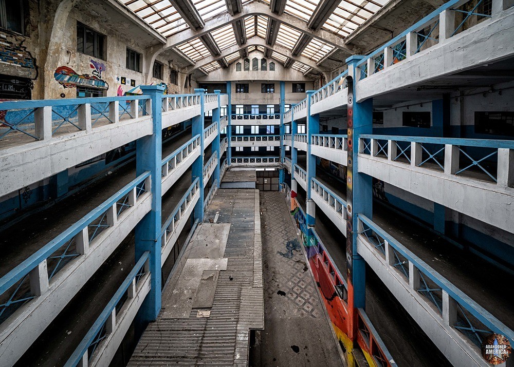 The abandoned Ciclop Parking Garage in Bucharest, Romania