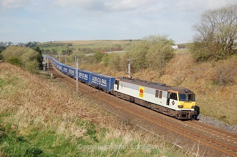 16.4.14 - 92011 4S43 Rugby - Mossend, Low Gill - West Coast Main Line (north to south)