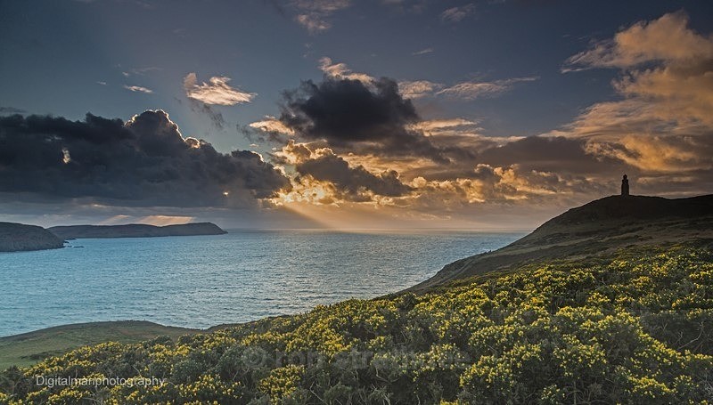 Sun Ray at Bradda - Skies of Man