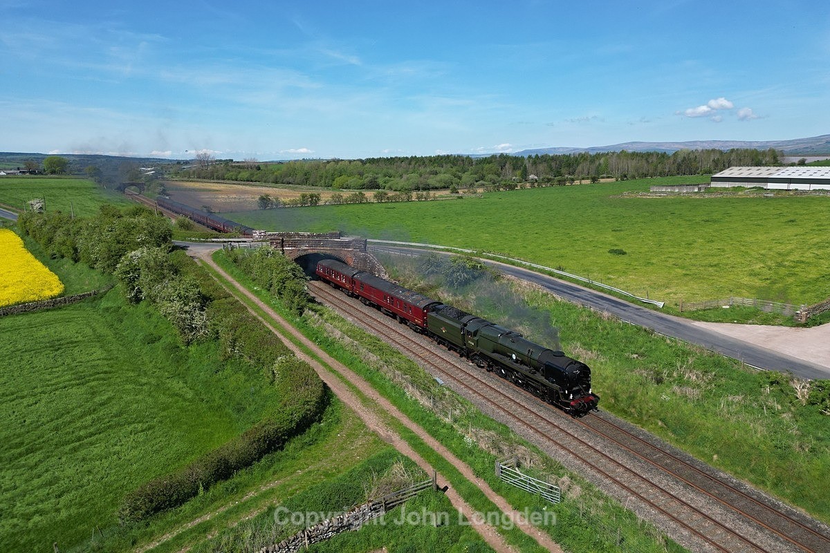 JL - 13.5.23 35018 SR 'BIL' 1Z86 Euston - Appleby, Nr Langwathby - High Barn Farm