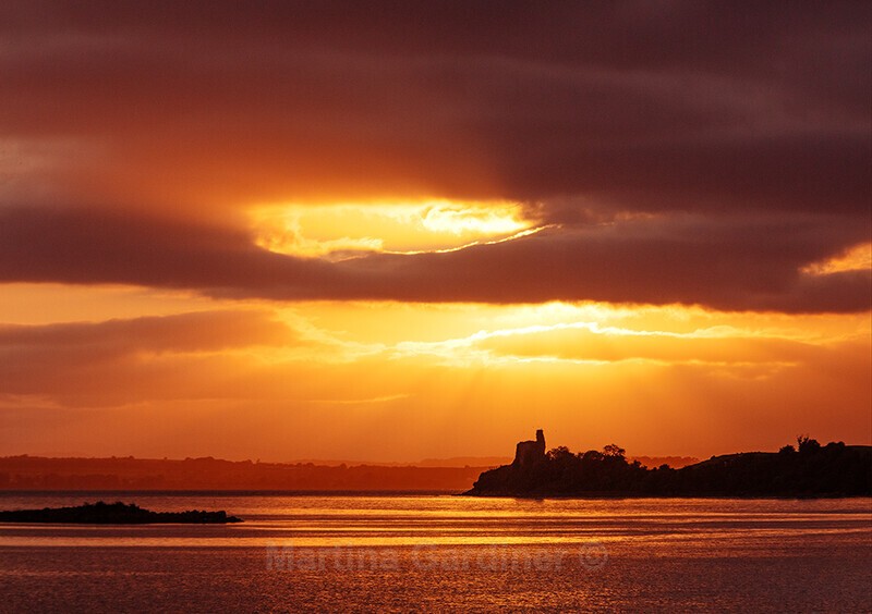 Fiery Sunset at the Castle - Ireland by Day