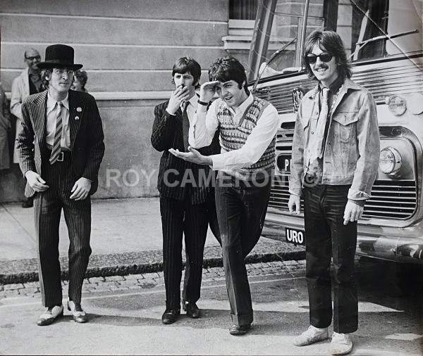 Beatles by bus - Rare Beatles pics.