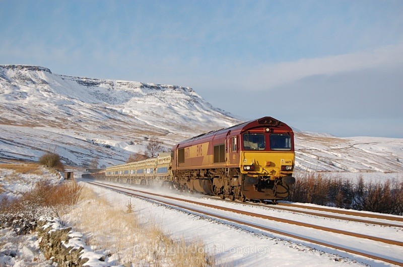 18.12.09 66171 6K05 Carlisle - Crewe, Ais Gill Milepost 260 - Ais Gill - Milepost 260