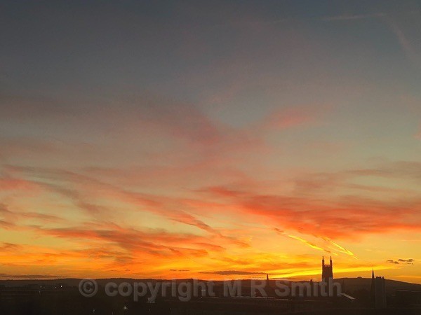 Sunset Behind Gloucester Cathedral - LANDSCAPES & TREES