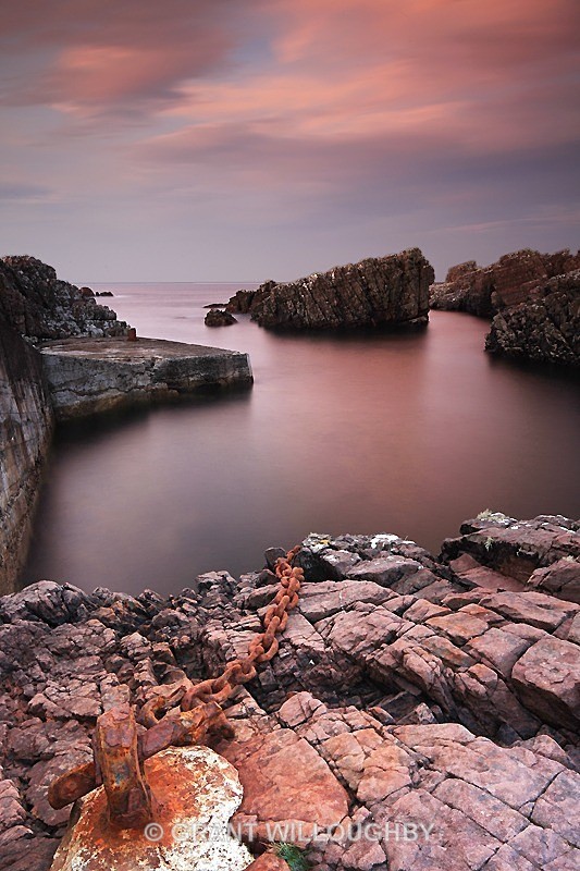 Sunset Ye old harbour Wester Ross - Vertical Images