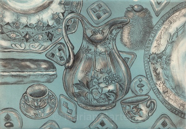 High Tea - Drypoints, Etchings & Screenprints