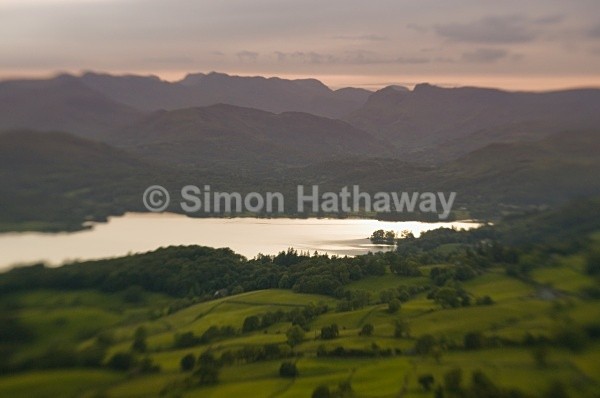 North Windermere and Fells - English Lake District from Hot Air Balloon