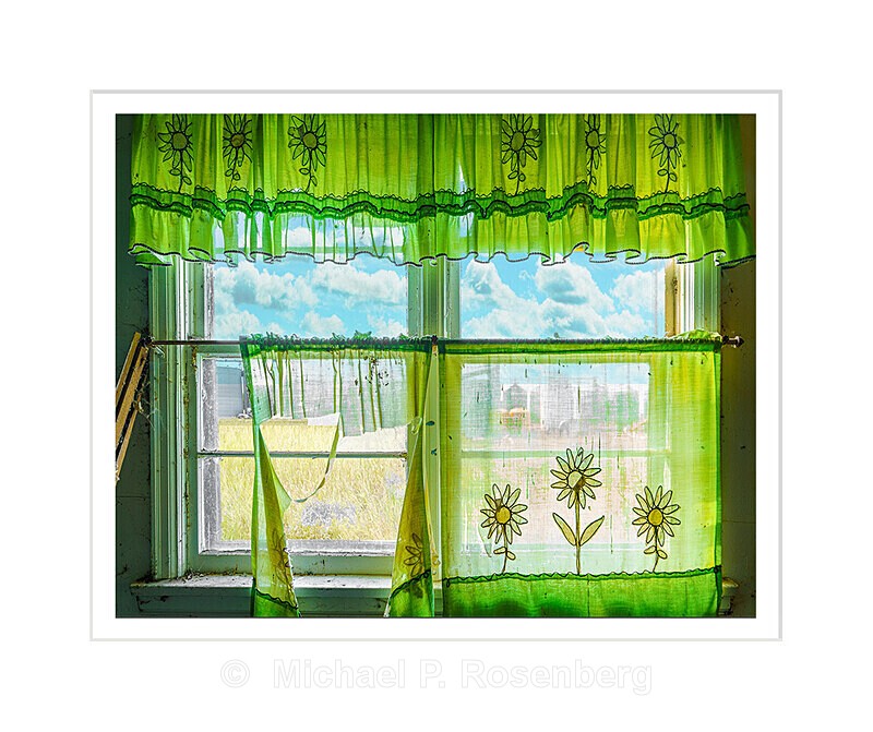 Sun Flower Kitchen Curtains, ND - HOME ON THE PRARIE