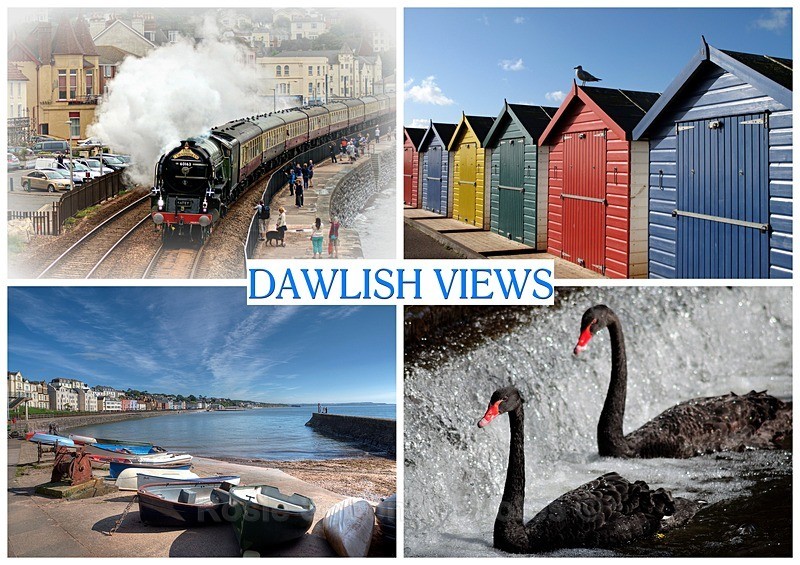 RSPO05 Dawlish Postcard collage views - Dawlish Postcards