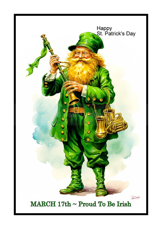 Festive Heartbeat, St Patrick's Day Paintings by Paul Duddell, Whispers & Strokes - Artist, Painter, and Photographer