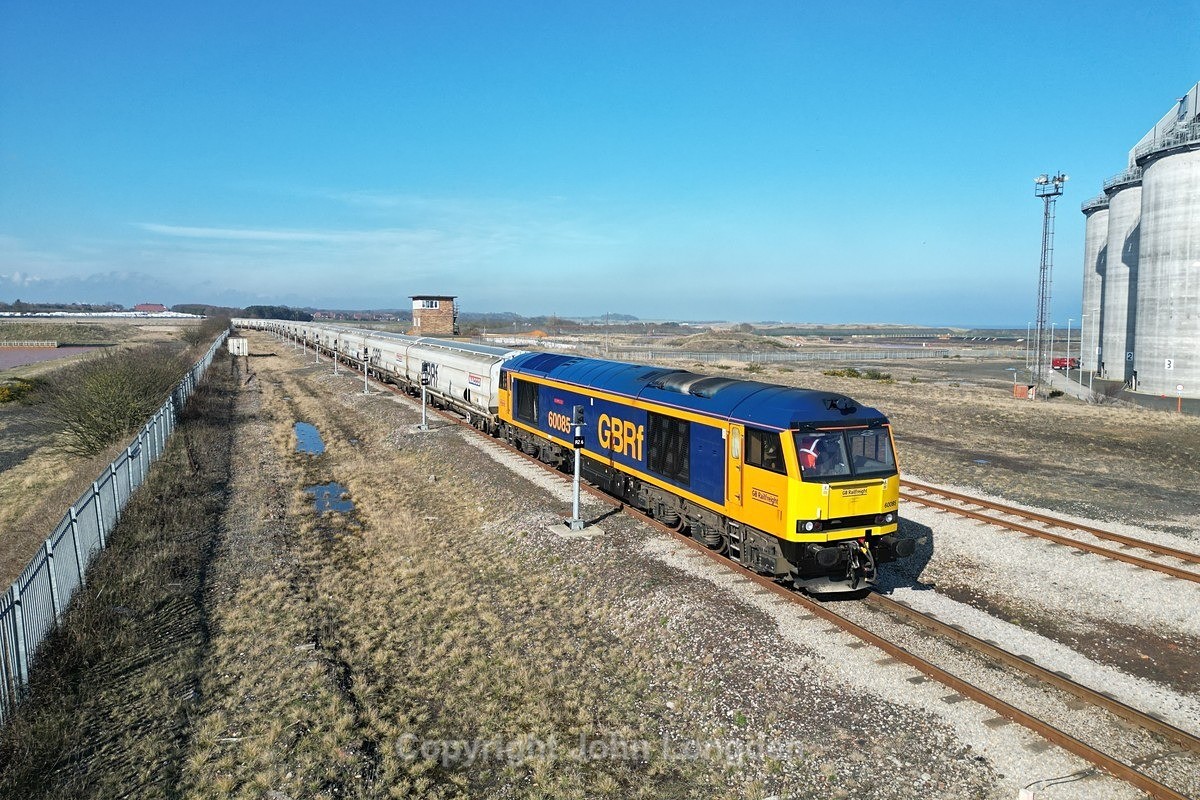 JL - 4.3.24 60085 6N87 Lynemouth - Tyne Dock, Lynemouth North - Blyth & Tyne (north to south)
