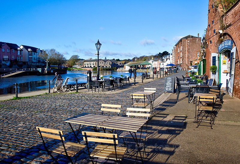 DE13 - Early morning Exeter Quay - Special offer cards £1.25 each (minimum order 8). No extra postage