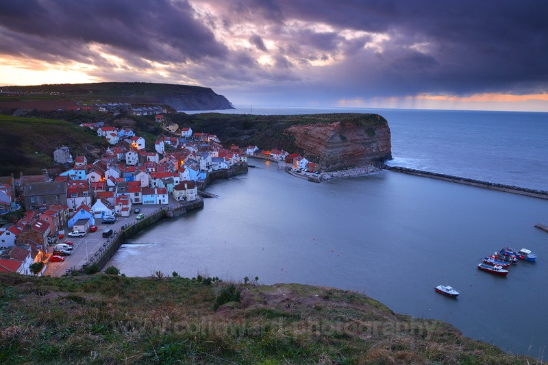 Distant Storm, Staithes, North Yorkshire - North Yorkshire and Cleveland