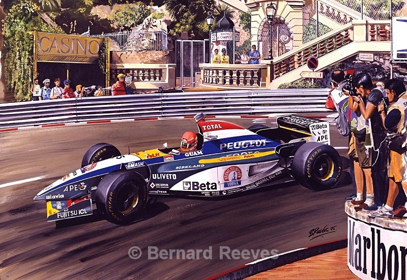 Eddie Irvine at Monaco 1995 - Formula 1 cars and drivers