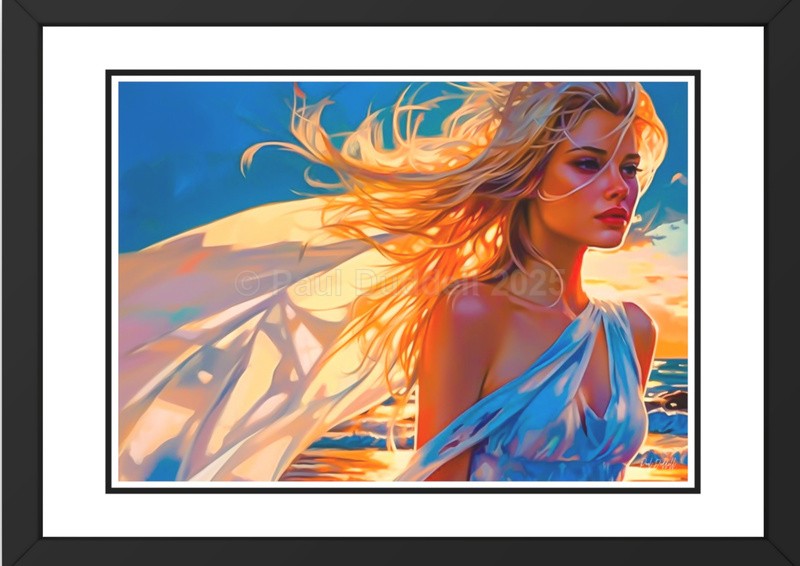 Love on Location, Bride on The Beach Paintings by Paul Duddell, Whispers & Strokes - Artist, Painter, and Photographer