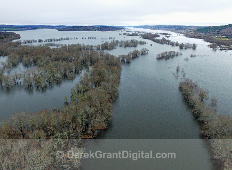 Kennebecasis River @ Hampton. Spring Flood 2018 NB Canada - Extreme Weather