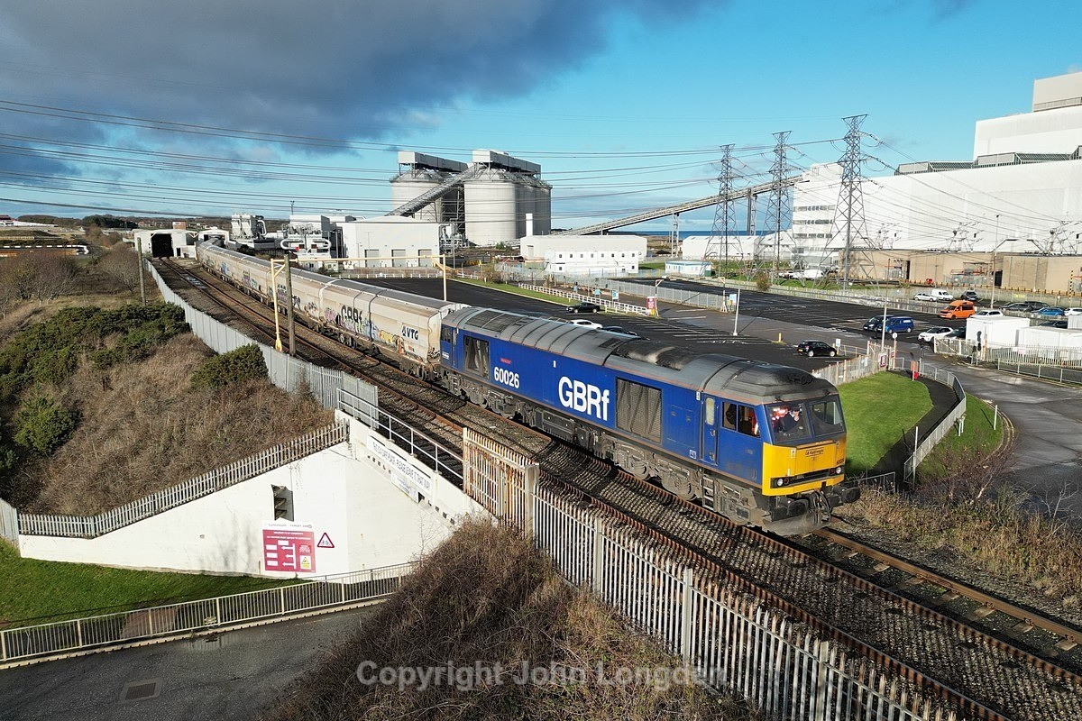JL - 22.11.25 60026 6N87 Lynemouth - Tyne CT, Mid-Lynemouth - Latest shots