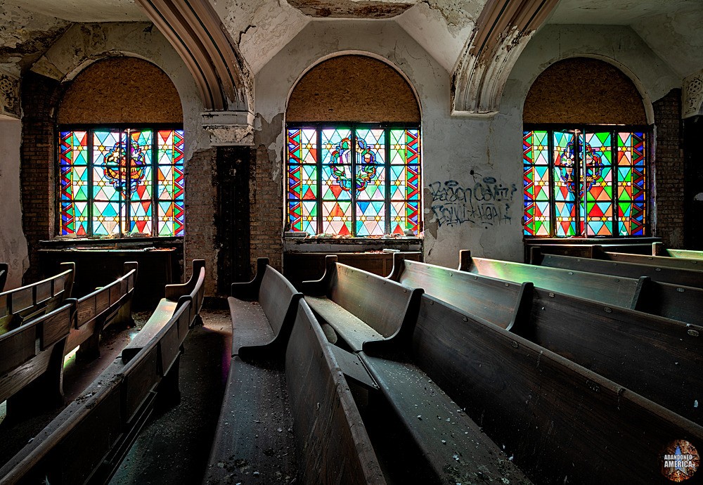 Agudas Achim Synagogue (Chicago,IL) | Window Triptych - Agudas Achim Synagogue
