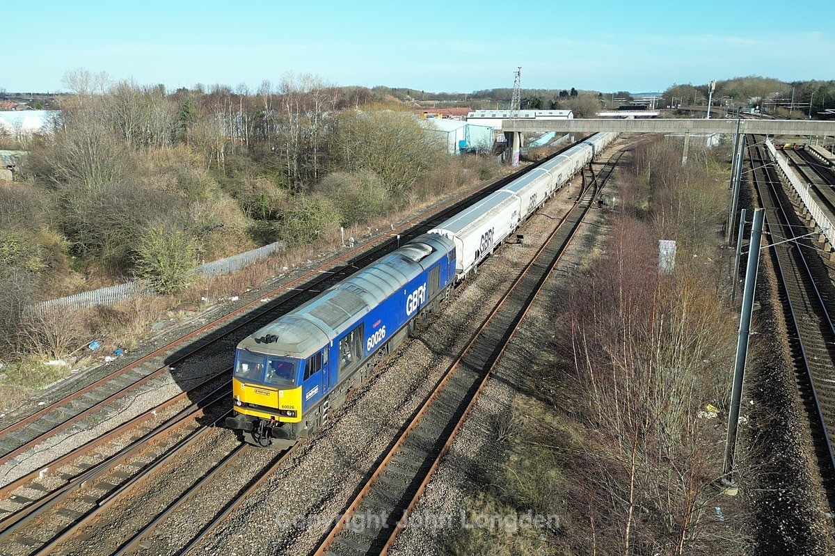 JL - 24.2.24 60026 6N22 Tyne Dock - Lynemouth, Pelaw - Blyth & Tyne (north to south)