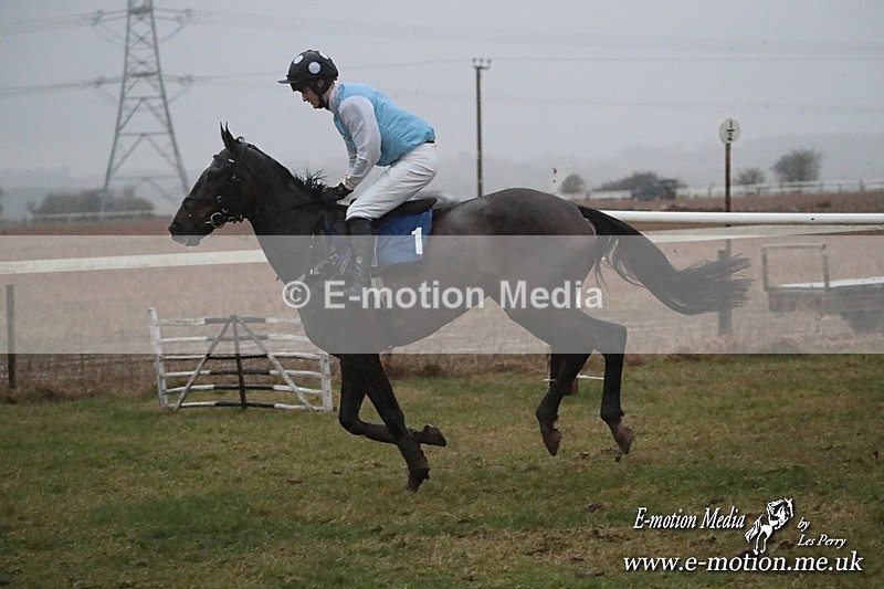 PtP 260125 1207 - Cocklebarrow Point-to-Point racing with the Heythrop Hunt 26/01/25
