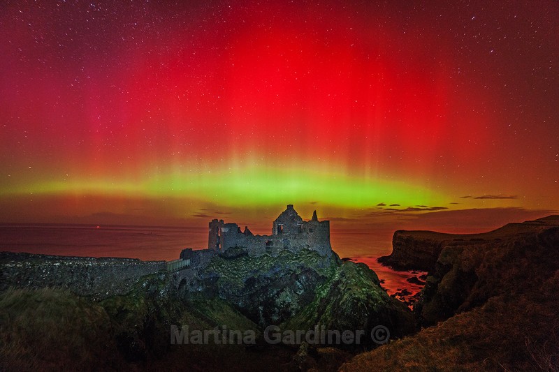Dunluce Castle Aurora - Ireland by Night